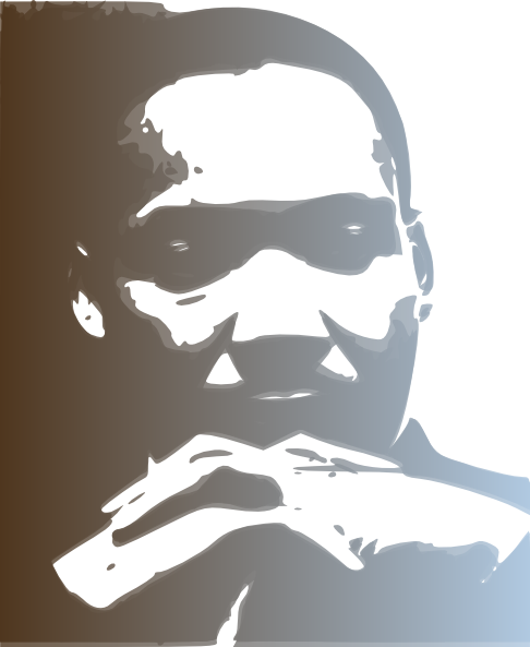 Mlk Silhouette Png (486x593), Png Download