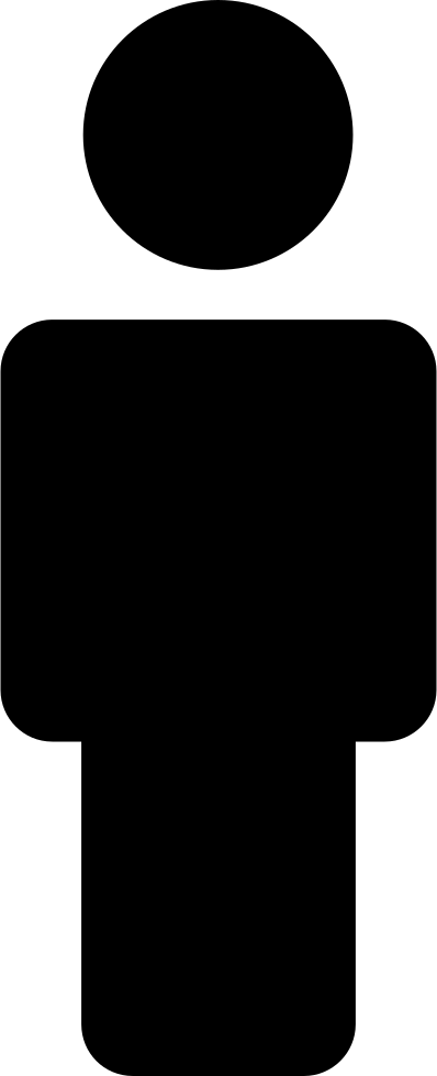 Person Silhouette Comments - Font Awesome Icons Male (398x980), Png Download