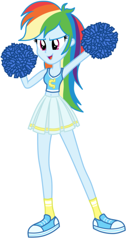 100 Free Cheerleader Clipart Images Download 【2018】 - Rainbow Dash Eg Loe (412x800), Png Download