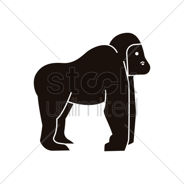 Gorilla Icon Vector Image - Icon (600x600), Png Download