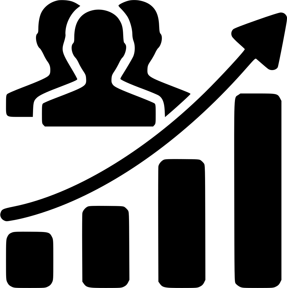 Audience Growth Chart Svg Png Icon Free Download - Audience Growth Icon (981x982), Png Download