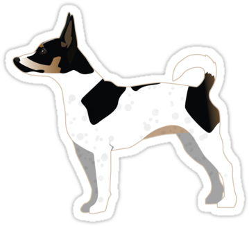Rat Terrier Basic Dog Breed Silhouette Illustration - T-shirt (375x360), Png Download