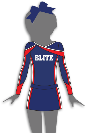 Sporty Cheerleading Uniform Style By Gk - Red And Blue Cheer Uniforms (352x537), Png Download