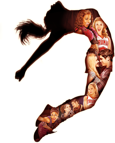 The Leaping Cheerleader Silhouette, Back Arched In - Bring It On: The Musical - Original Broadway Cast - (370x462), Png Download