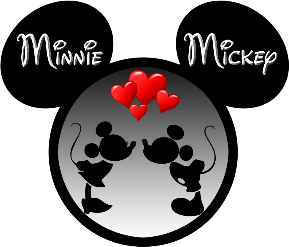 Minnie Mickey Silhouette Photo - Mickey Mouse Silhouette .png (1023x897), Png Download