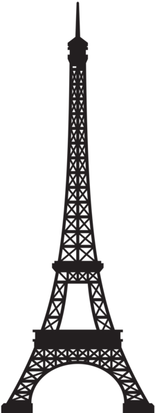 Eiffel Tower Silhouette Png Clip Art Image - Eiffel Tower Clipart (232x600), Png Download
