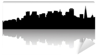 San Francisco Skyline Silhouette Wall Mural • Pixers® - Oakland Bay Bridge (400x400), Png Download