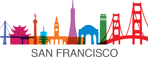 Jpg Library Library Collection Of Sf High Quality Free - San Francisco Skyline Clipart Free (600x400), Png Download