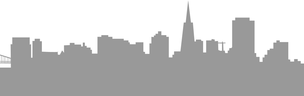 San Francisco Skyline Png Banner Royalty Free Stock - San Francisco Skyline Png (1024x325), Png Download