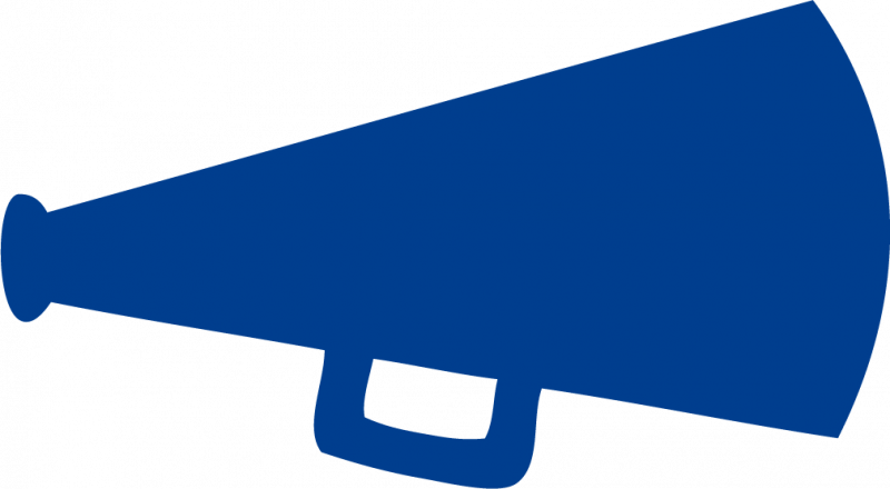 Cheer Megaphone Svg Free (800x440), Png Download