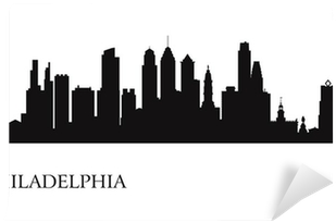 Philadelphia City Skyline Silhouette Background Wall - City Skyline Outline Philadelphia (400x400), Png Download