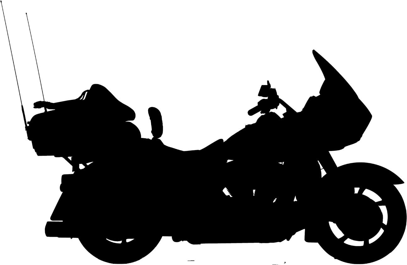 Harley Motorcycle Silhouette - Harley Street Glide Silhouette (1599x937), Png Download