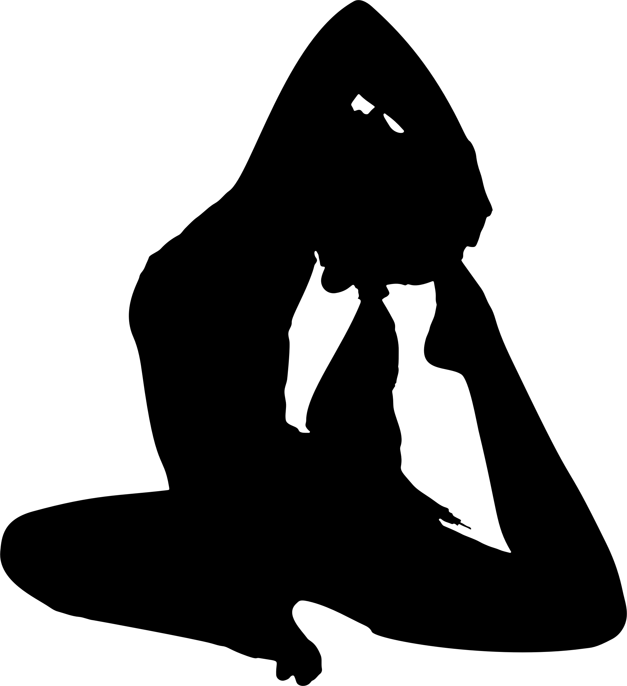 This Free Icons Png Design Of Female Yoga Pose Silhouette (2006x2194), Png Download