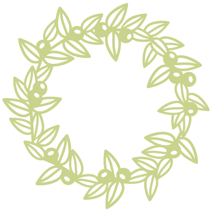 Leaf And Berry Frame Svg Scrapbook Cut File Cute Clipart - Clip Art (432x432), Png Download