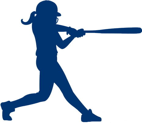 Silhouette Softball At Getdrawings - Softball Clipart (500x408), Png Download