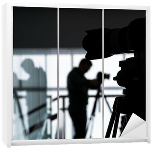 Silhouette Of Photographer And Cameraman Wardrobe Sticker - Silhouette (400x400), Png Download