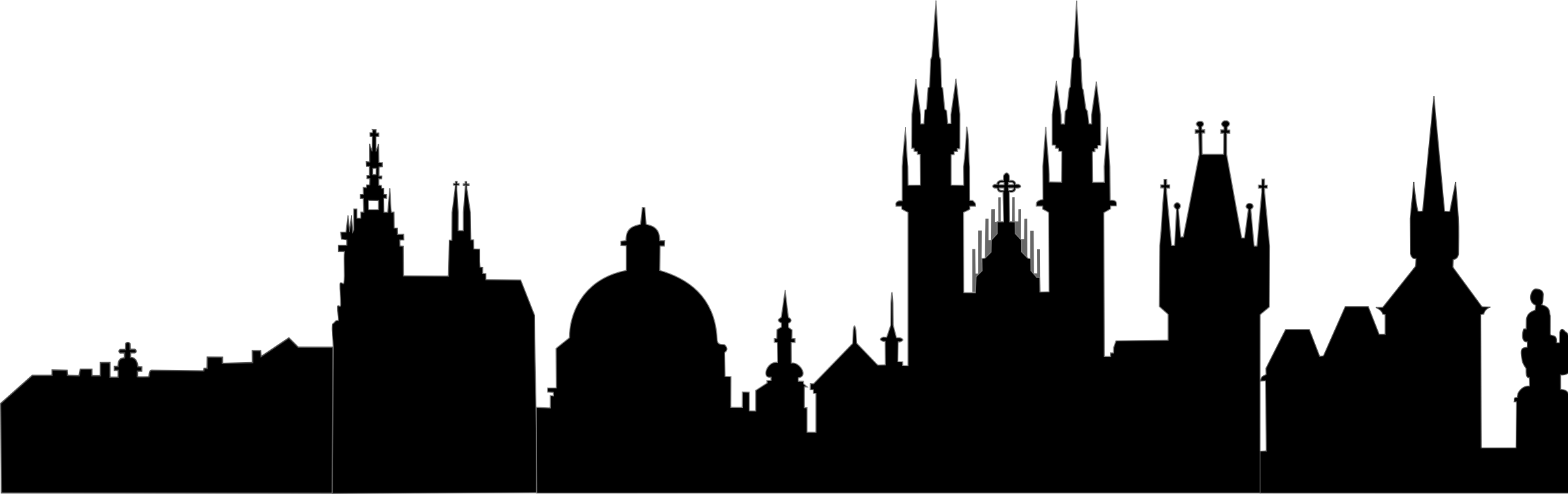 This Free Icons Png Design Of Prague Silhouette (2400x757), Png Download