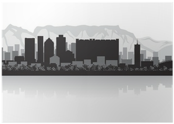 Download Cape Town City Skyline Vector Silhouette Poster • Pixers ...
