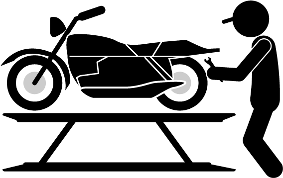 Motorcycle Bike Work Illustration - Motorcycle (640x640), Png Download