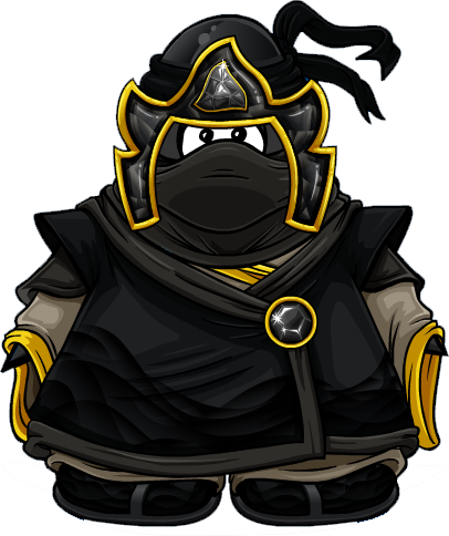 A Silhouette Of The Only Available Source Of Shadow - Club Penguin Ninja Amulet (406x484), Png Download