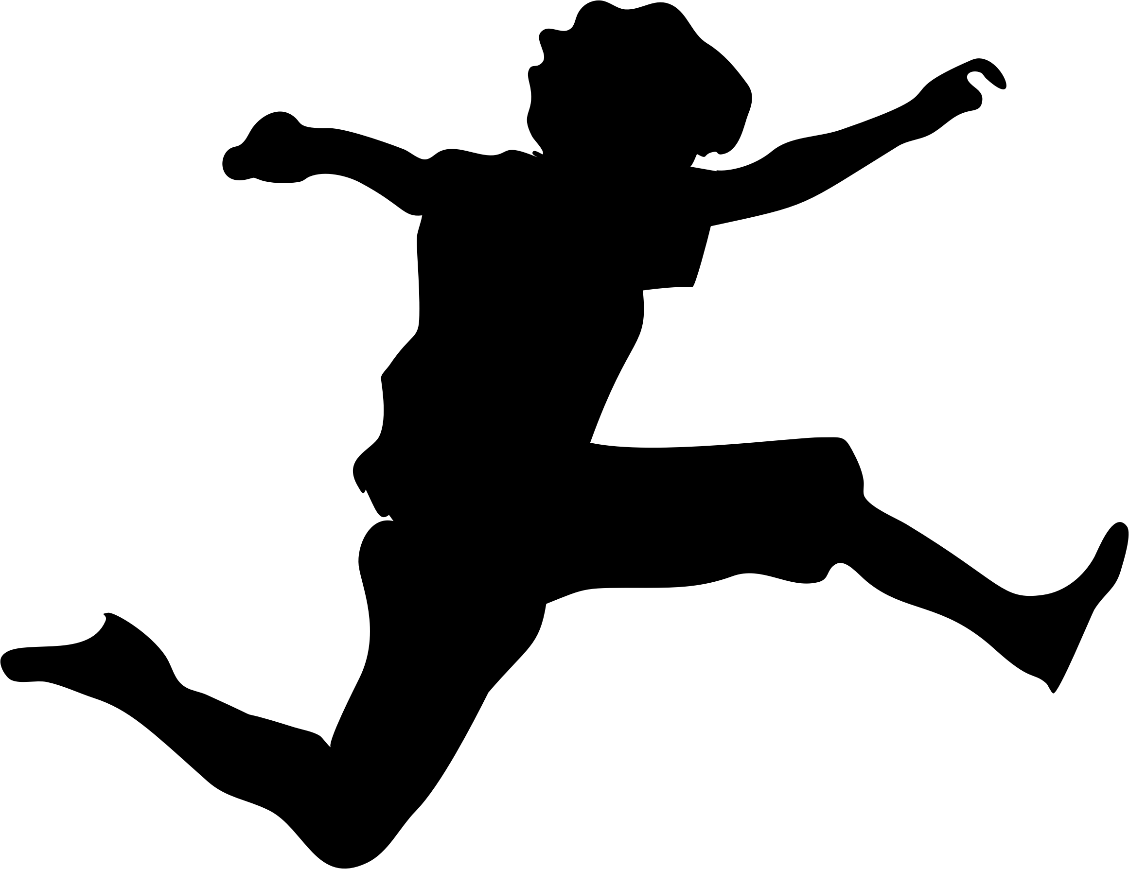 This Free Icons Png Design Of Jumping Boy Silhouette (2322x1788), Png Download