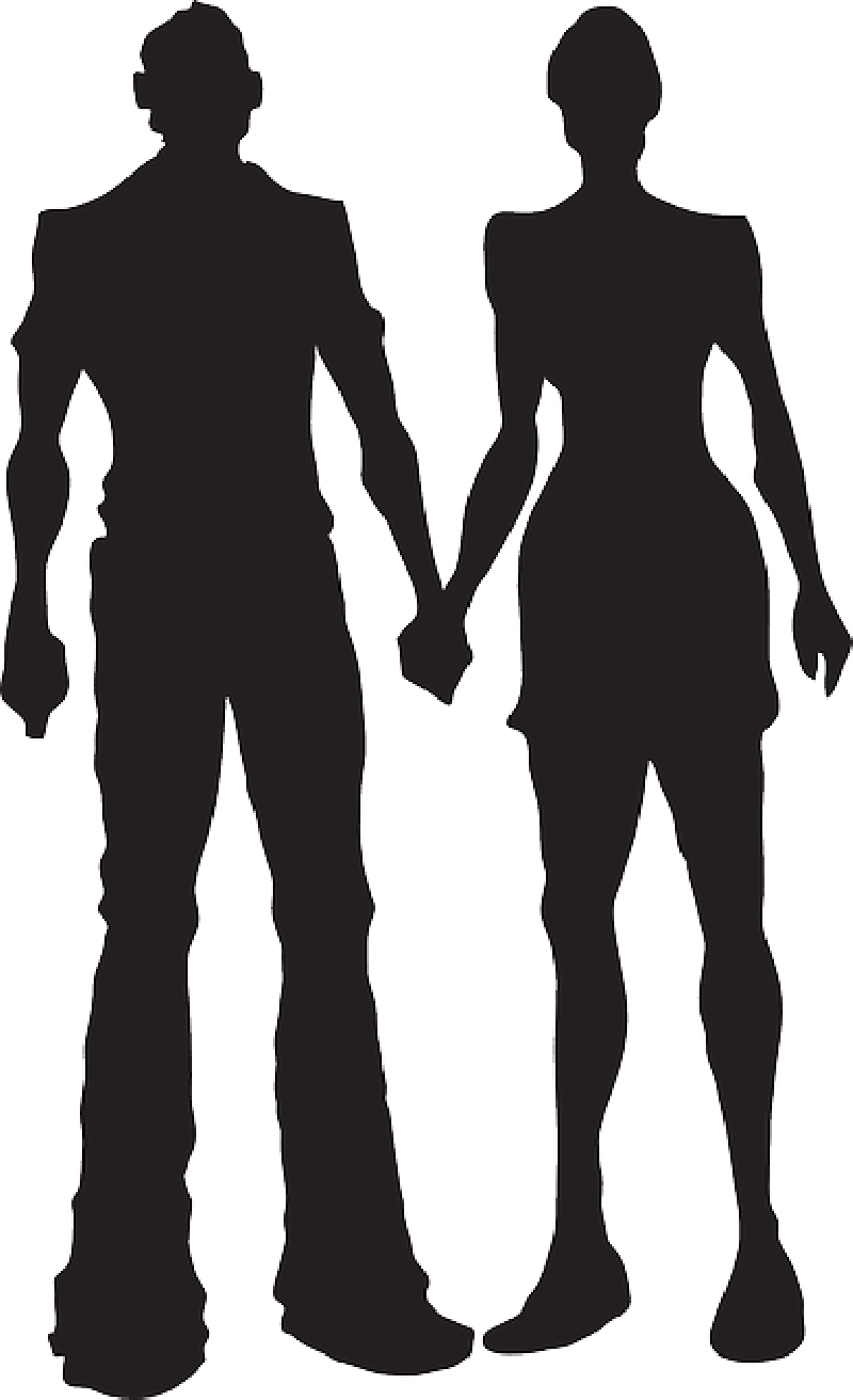 Mb Image/png - Silhouettes Female And Male Png (800x1312), Png Download