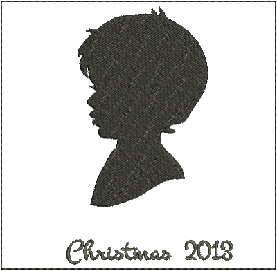 Boy Silhouette 5 Embroidery Design - Boy (400x392), Png Download