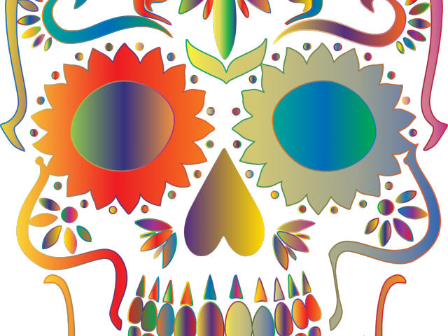 Sugar Skull Clipart Silhouette - Journal Daily (640x480), Png Download