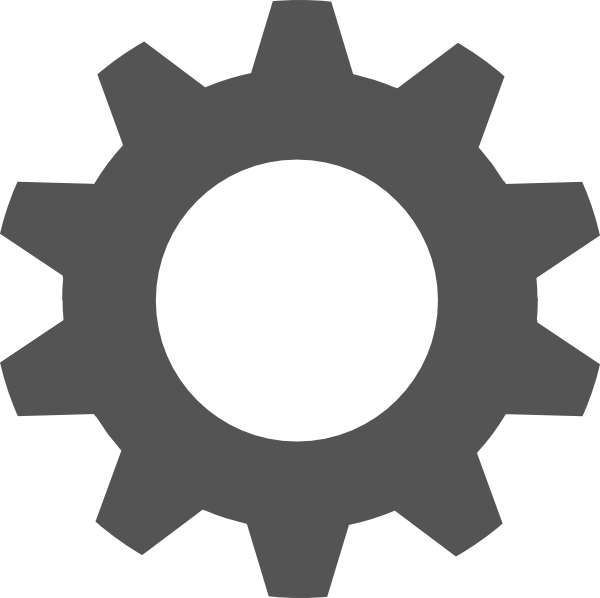 Gear Silhouette At Getdrawings - Gear Clipart (600x598), Png Download