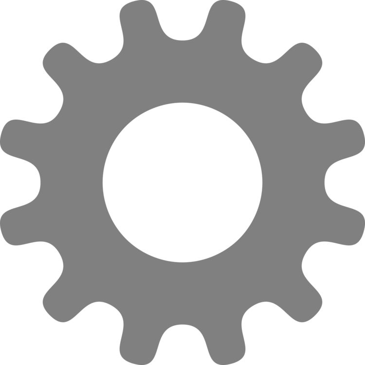 Gear Computer Icons Drawing Silhouette Art - Cog Png (750x750), Png Download