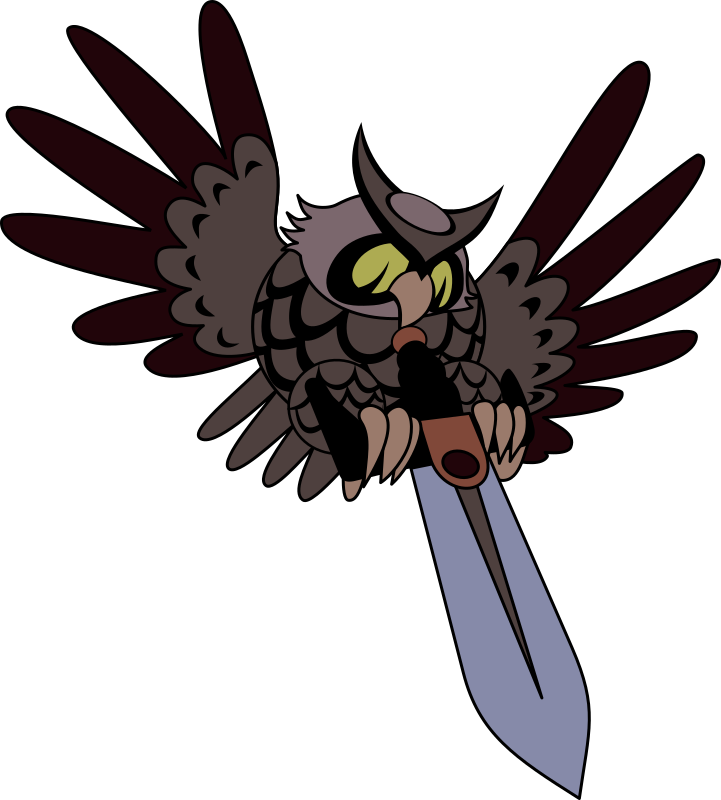 Free To Use Owl Clip Art - Owl With Sword (721x800), Png Download