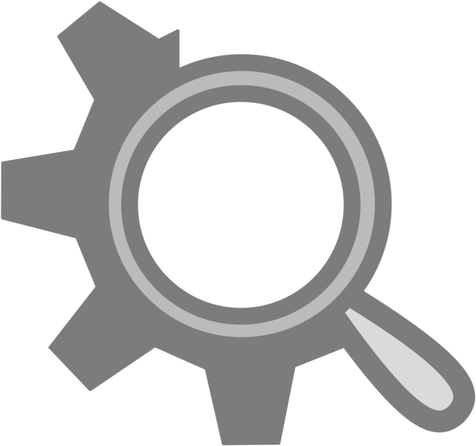 Computer Icons Download Magnifying Glass Gear - Gear Magnifying Glass Icon (750x750), Png Download