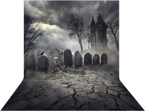 Spooky Graveyard (488x480), Png Download