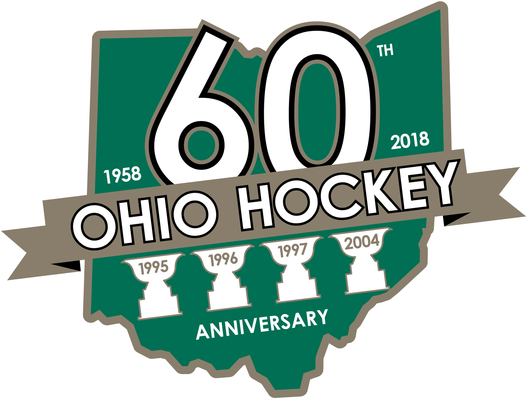 Ohio Hockey Celebrates Its 60th Anniversary - Ohio Bobcats (2048x1583), Png Download