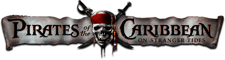 On Stranger Tides Logo - Logo Pirates Of The Caribbean 4 (785x212), Png Download