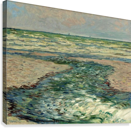 The Seacoast Of Pourville, Low Tide Canvas Print - Seacoast Of Pourville, Low Tide (428x417), Png Download