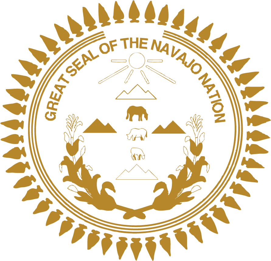 Nnwo Logo Gold - Navajo Nation Seal Black (1000x1000), Png Download