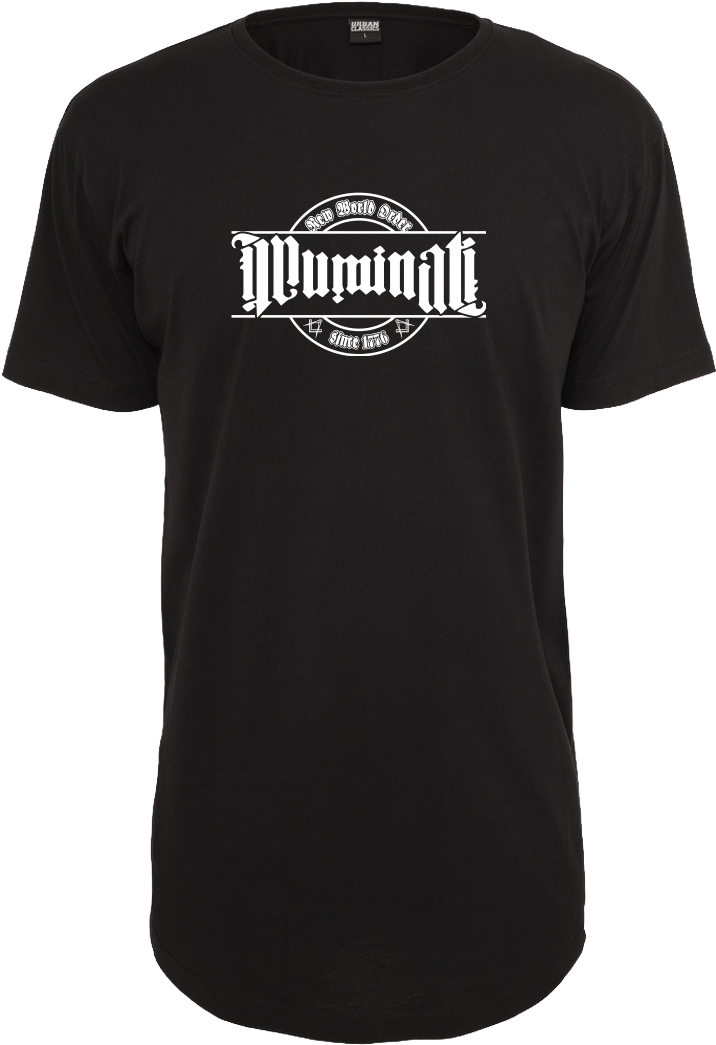 Illuminati T-shirt Urban Classics Long Tee Black (1044x1044), Png Download