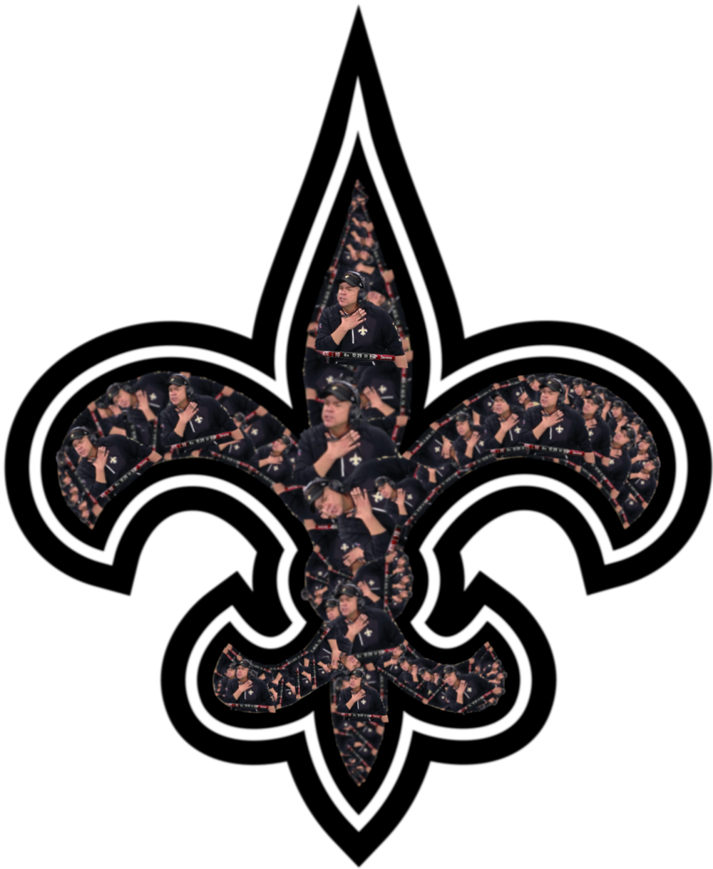 The Saints Logo But It's Made Out Of Sean Payton Doing - New Orleans Saints Logo (1000x1219), Png Download