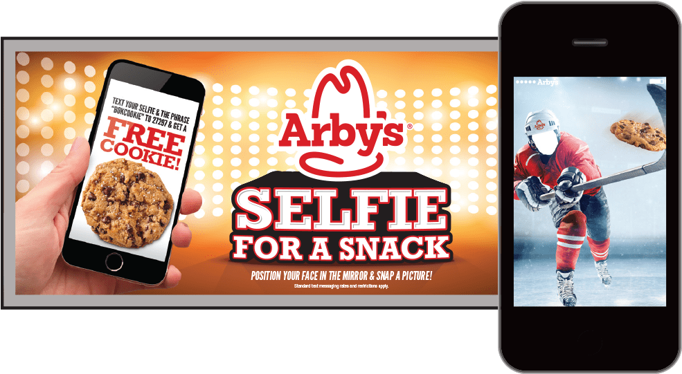 Arby's Bok Center Interactive Ad Campaign - Arby's Seasoned Curly Fries, 40 Oz (1200x600), Png Download