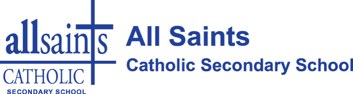 All Saints Catholic Secondary School Logo - All Saints Catholic High School Logo (729x195), Png Download