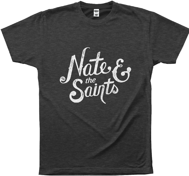 Nate & The Saints Heather Charcoal Logo Tee - Snoopy Flying Ace Shirt (800x800), Png Download