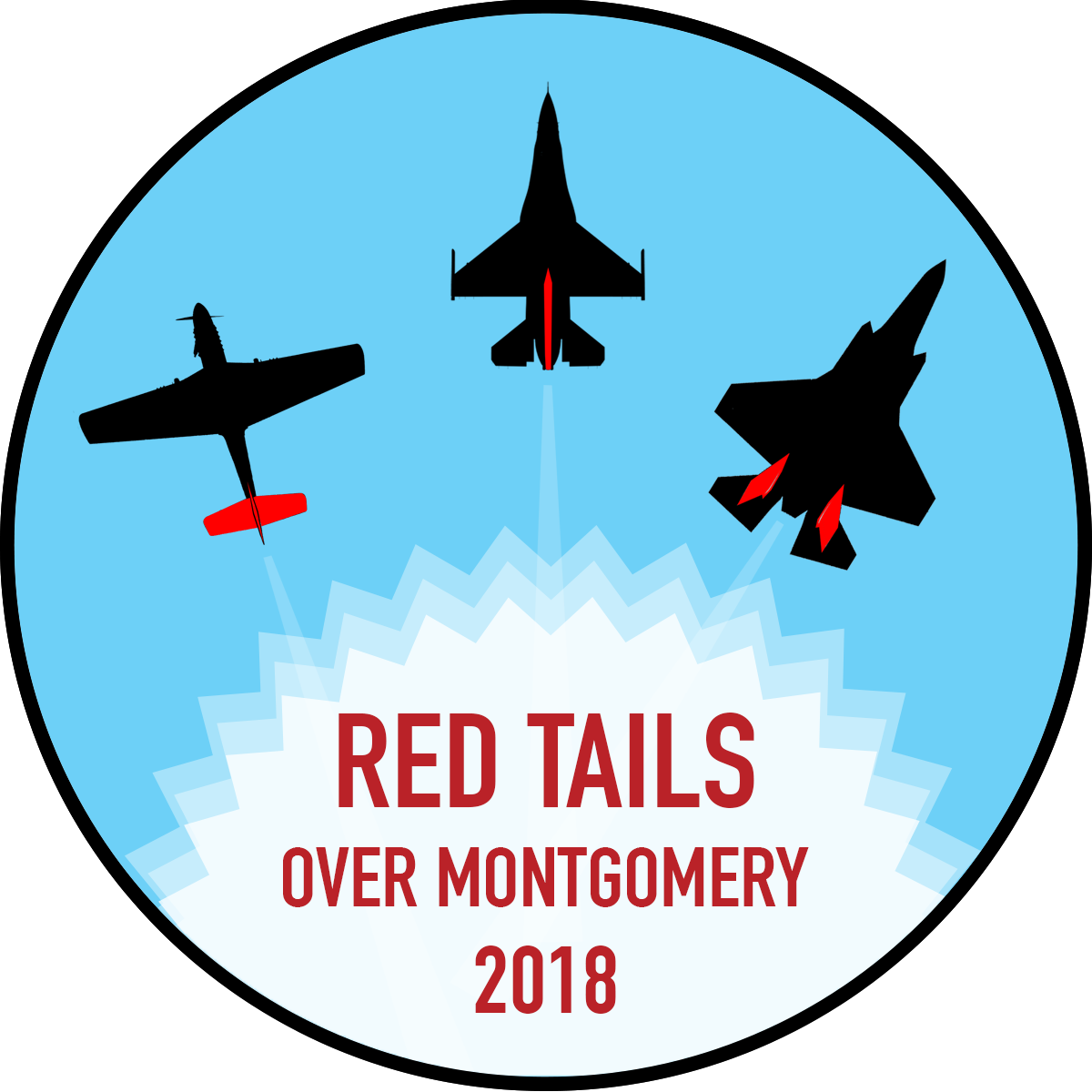 Red Tails Over Montgomery Logo - Air Show (1200x1200), Png Download