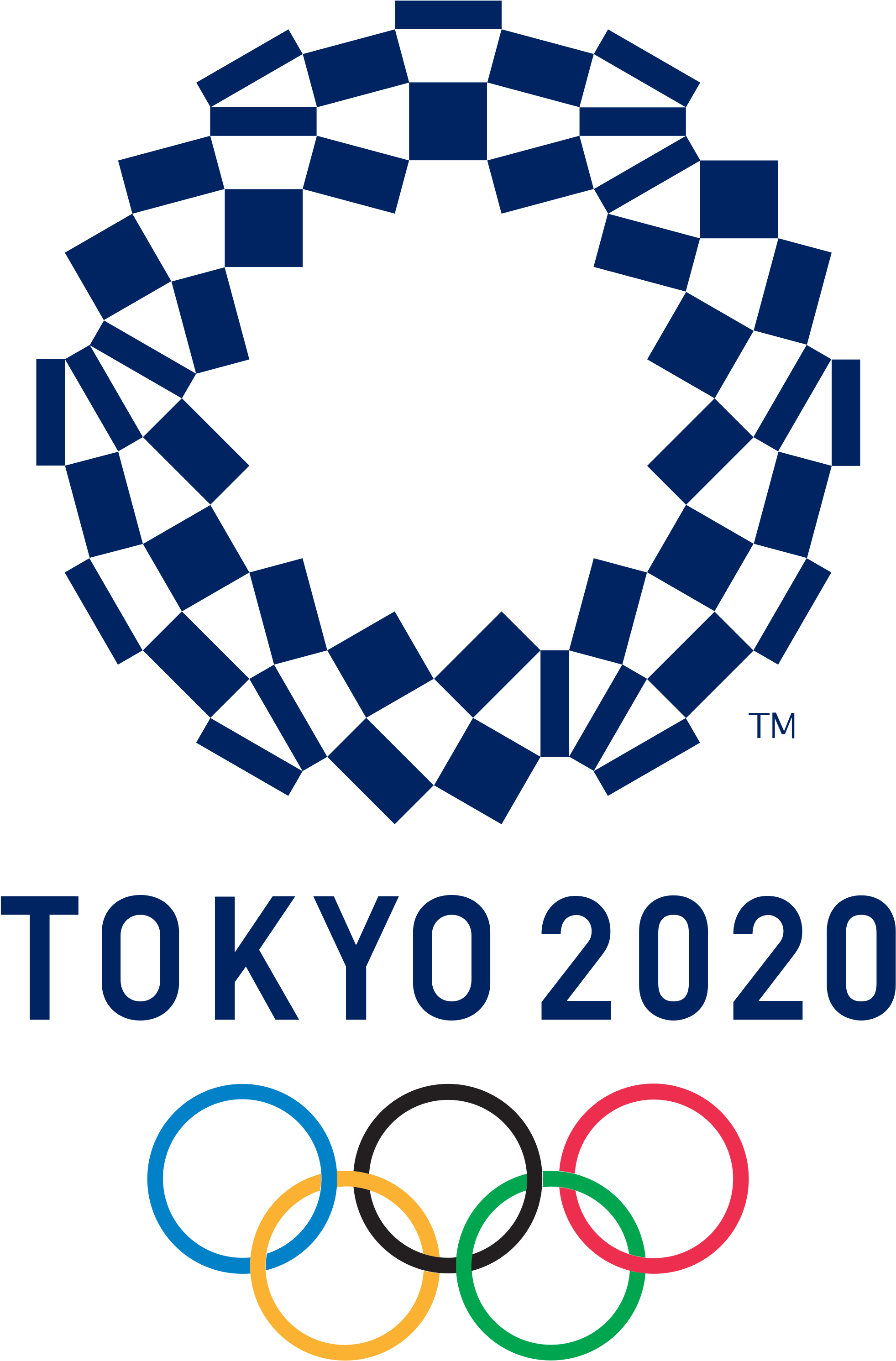 Tokyo 2020 Olympics Logo - Tokyo 2020 Logo Png (505x768), Png Download