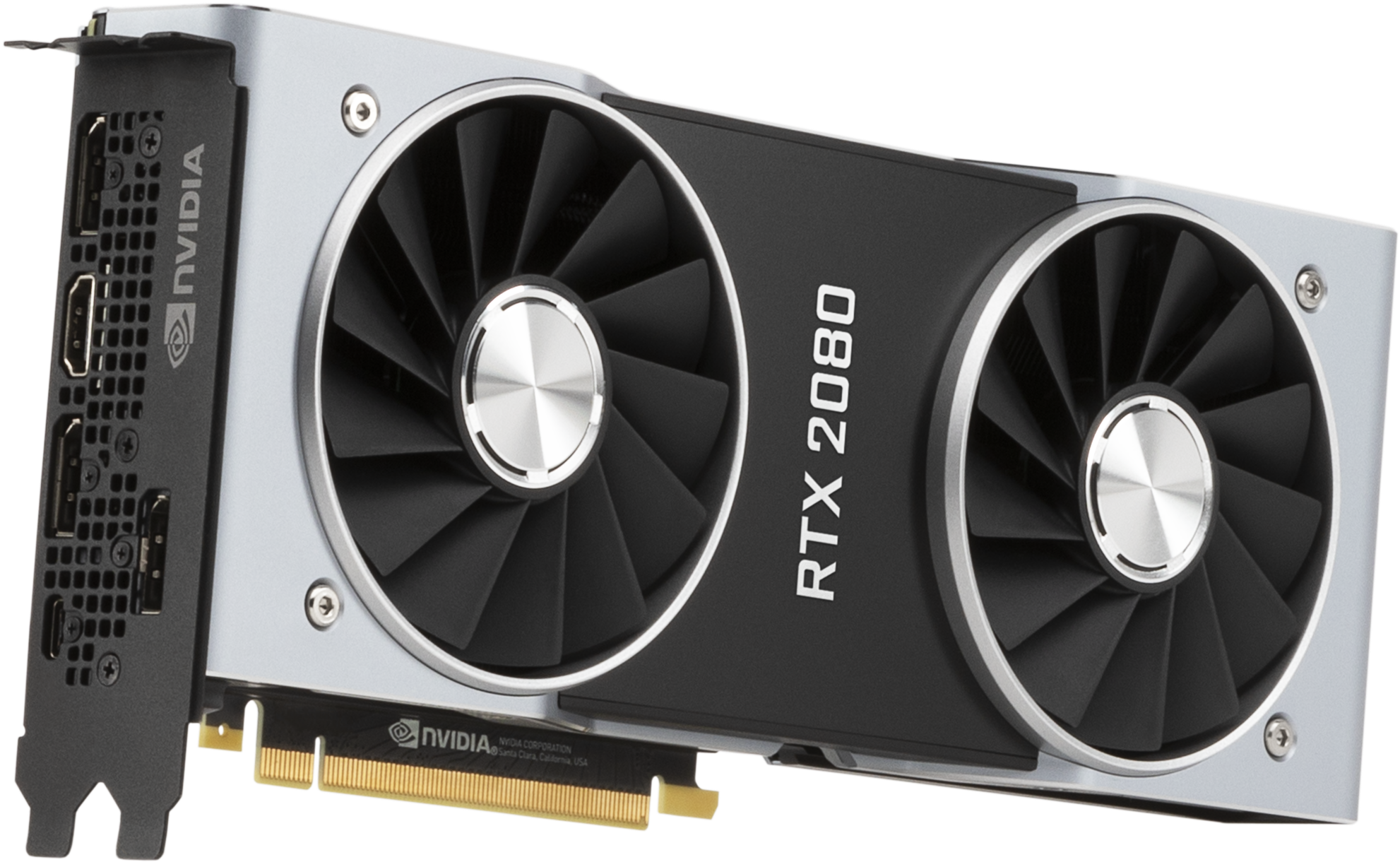 Deposition On The Rtx 2080 Name Label, And Led-lit - Nvidia Geforce Rtx 2080 Founders Edition (2357x1547), Png Download