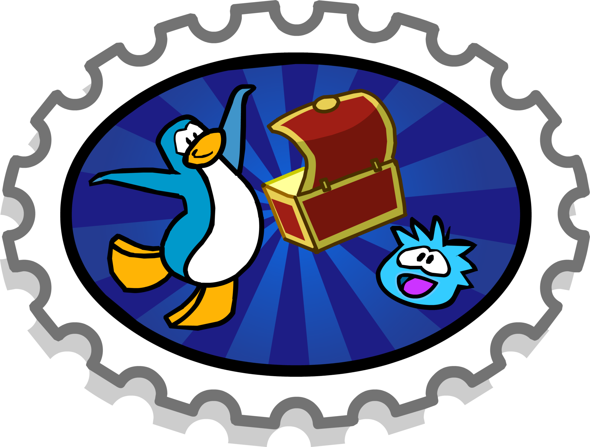 Treasure Box Stamp Icon - Club Penguin Stamps (2000x1515), Png Download