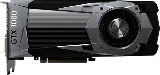 Geforce Gtx 1060 Founders Edition 6gb Gddr5 - Nvidia Geforce Gtx 1060 (515x243), Png Download