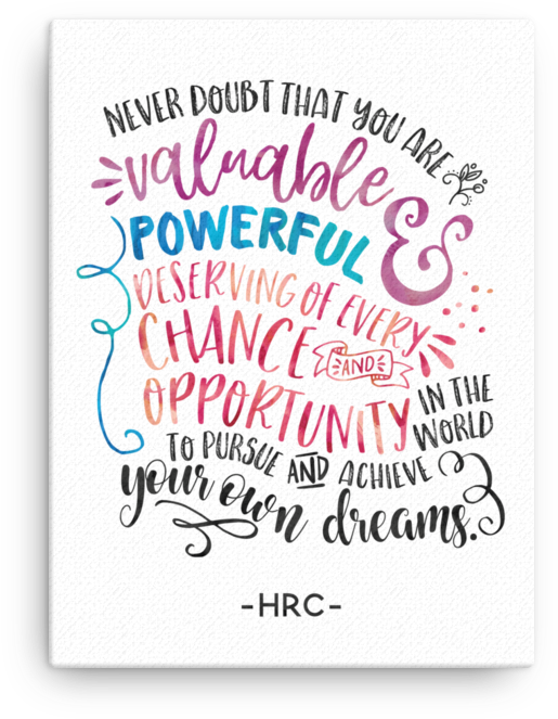 Hillary Clinton Quote / Typography - Hillary Clinton (1000x1000), Png Download