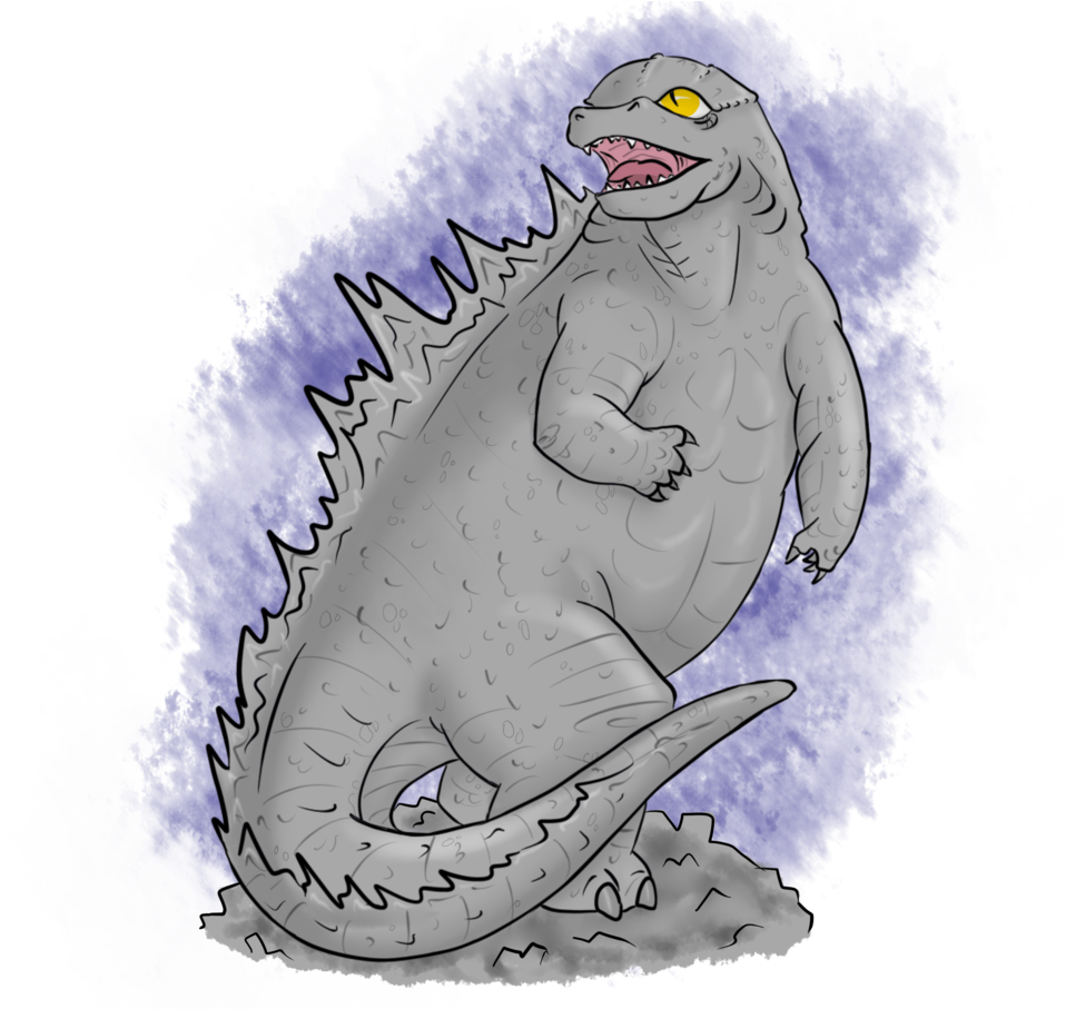 Godzilla - Drawing (1280x906), Png Download