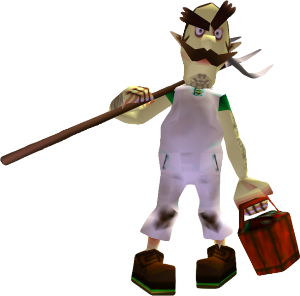 Ingo In Ocarina Of Time - Lon Lon Ranch Ingo (609x600), Png Download